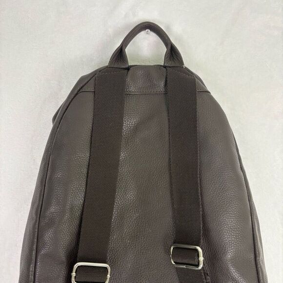Cole Haan Brown Pebbled Leather Backpack - Picture 12 of 15